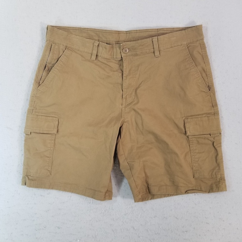 Weatherproof cargo shorts men's 38x10 Brown Flex stretch outdoor